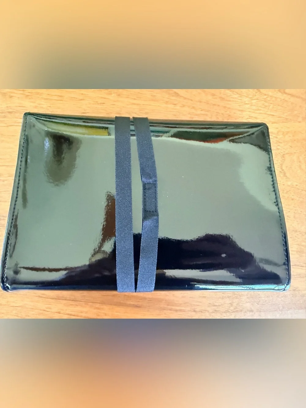 Cristian Dior Black PU Leather Cosmetic Pouch NEW in Original Dior Box w Tissue